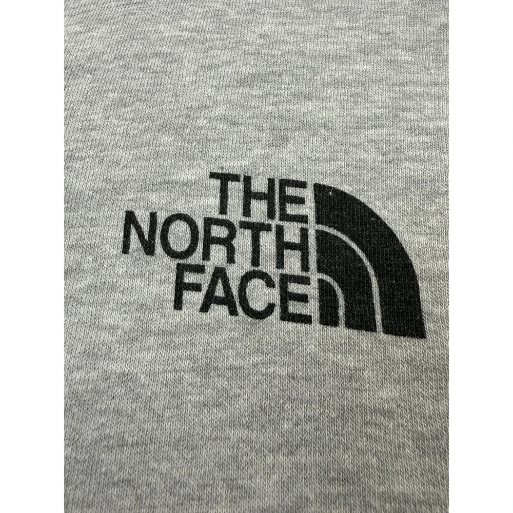 The North Face Mens XL Gray Full Zip Graphic Sleeve Logo Hoodie Sweatshirt Layer